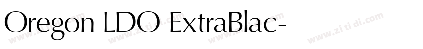 Oregon LDO ExtraBlac字体转换